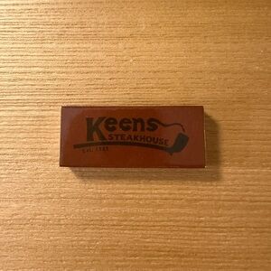 Keens Steakhouse Matchbox